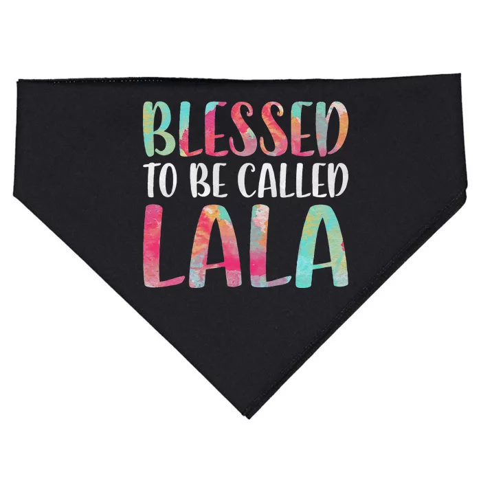 Womens Blessed To Be Called Lala Mother's Day USA-Made Doggie Bandana