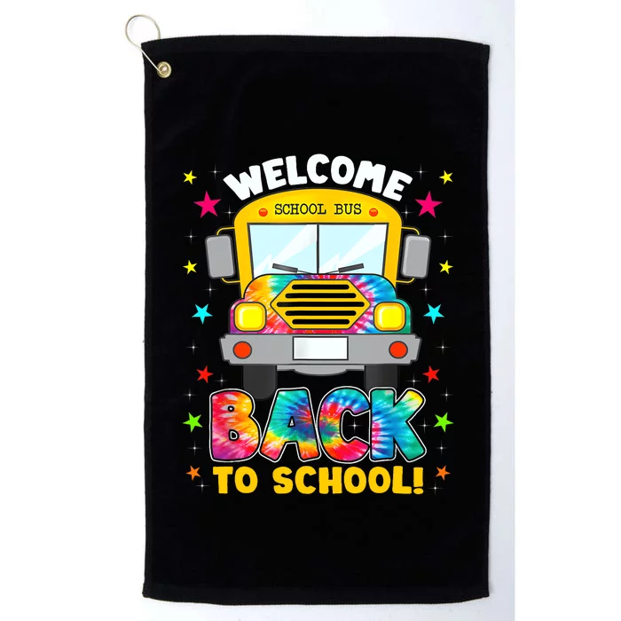 Welcome Back To School Funny Outfit School Bus Driver Platinum Collection Golf Towel