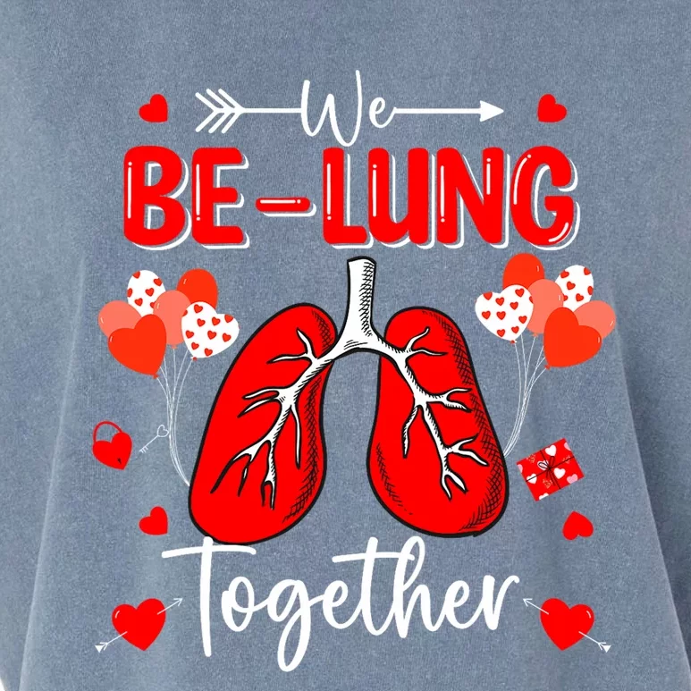 We Belung Together Respiratory Therapist Valentine Hearts Garment-Dyed Women's Muscle Tee