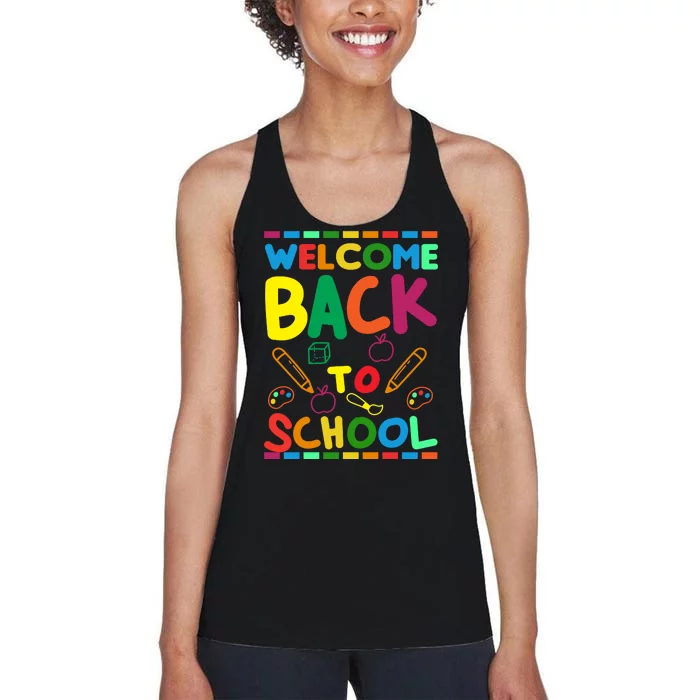 Welcome Back To School Women's Racerback Tank