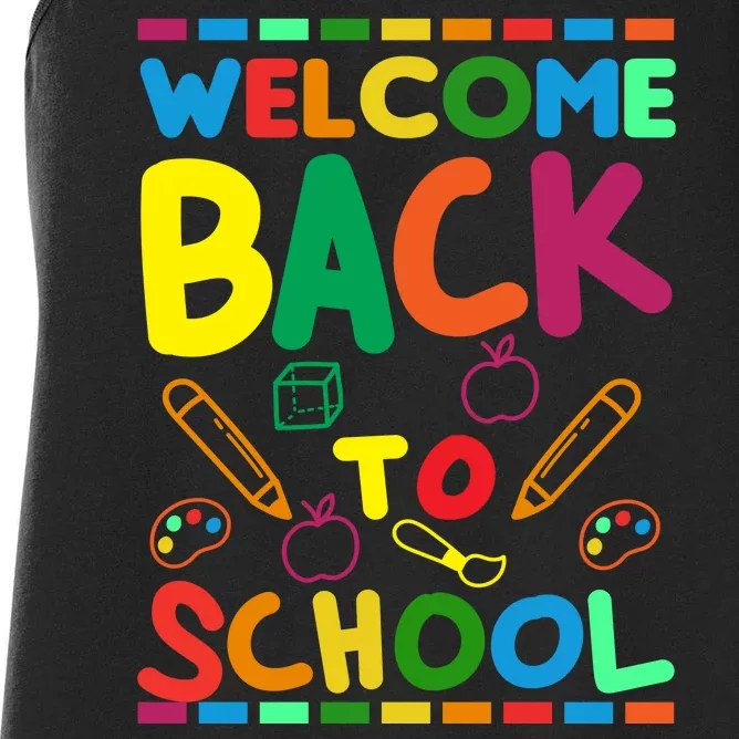 Welcome Back To School Women's Racerback Tank