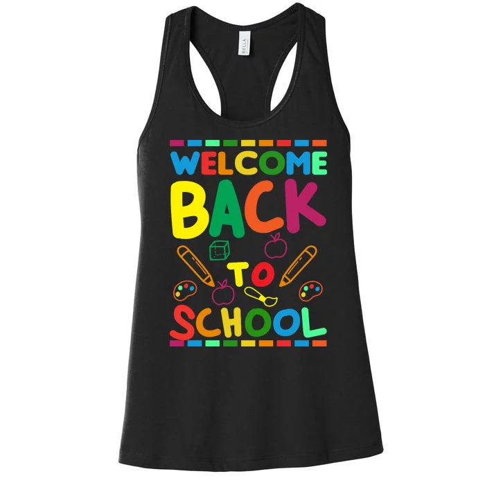 Welcome Back To School Women's Racerback Tank