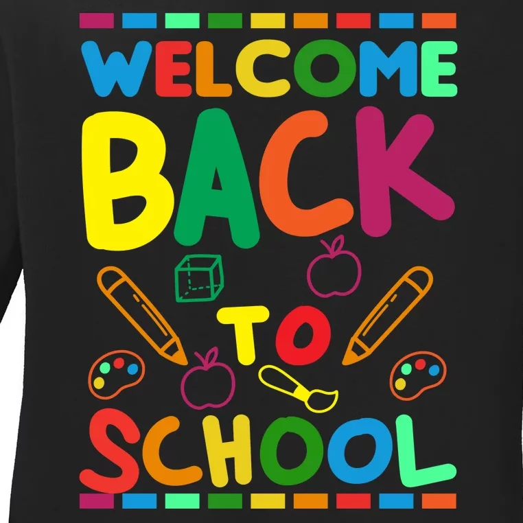 Welcome Back To School Ladies Long Sleeve Shirt