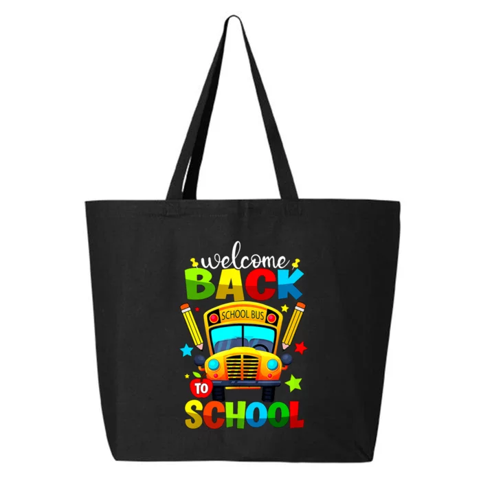 Welcome Back To School Bus Happy First Day Of School Student 25L Jumbo Tote