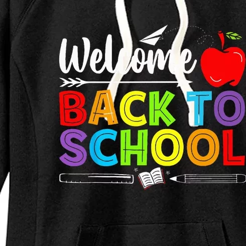 Welcome Back To School Funny Teacher Love Women's Fleece Hoodie