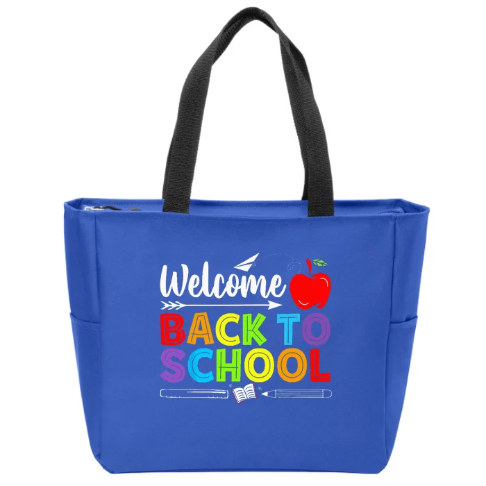 Welcome Back To School Funny Teacher Love Zip Tote Bag