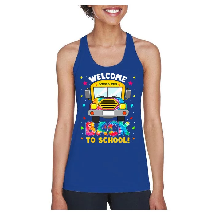 Welcome Back To School Funny Outfit School Bus Driver Women's Racerback Tank