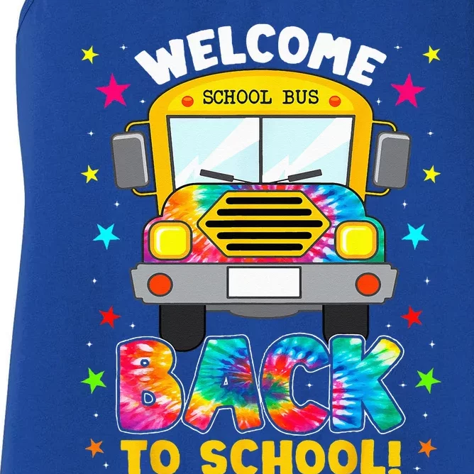 Welcome Back To School Funny Outfit School Bus Driver Women's Racerback Tank