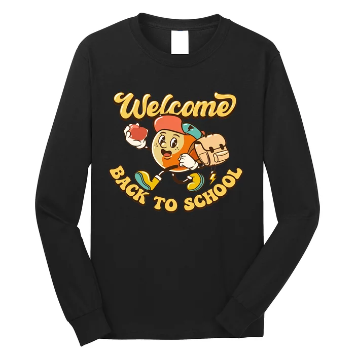 Welcome Back To School Teacher First Day Of School Baseball Team Lover Long Sleeve Shirt