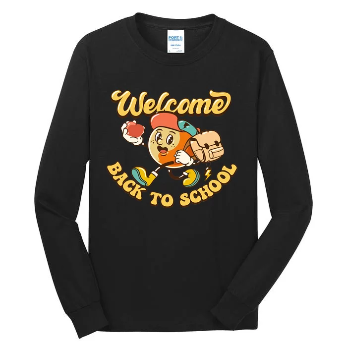 Welcome Back To School Teacher First Day Of School Baseball Team Lover Tall Long Sleeve T-Shirt