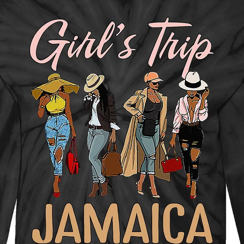 Weekend Birthday Trip Black Sistas Queen Melanin Women Tie-Dye Long Sleeve Shirt