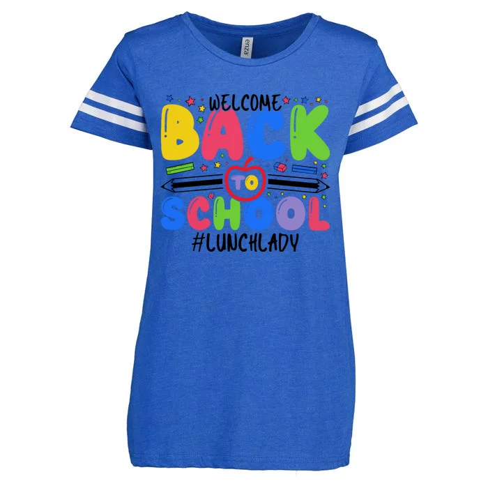 Welcome Back To School Lunch Lady Enza Ladies Jersey Football T-Shirt