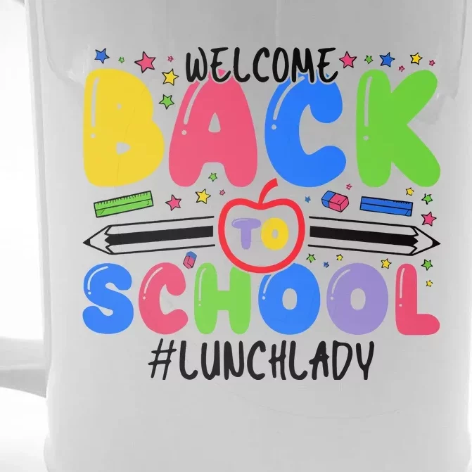 Welcome Back To School Lunch Lady Front & Back Beer Stein