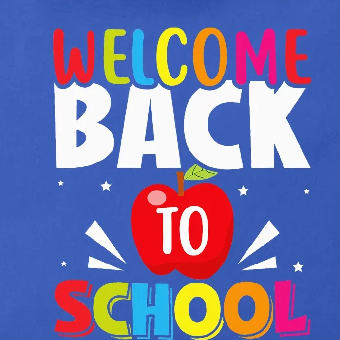 Welcome Back To School Retro First Day Of School Teacher Zip Tote Bag