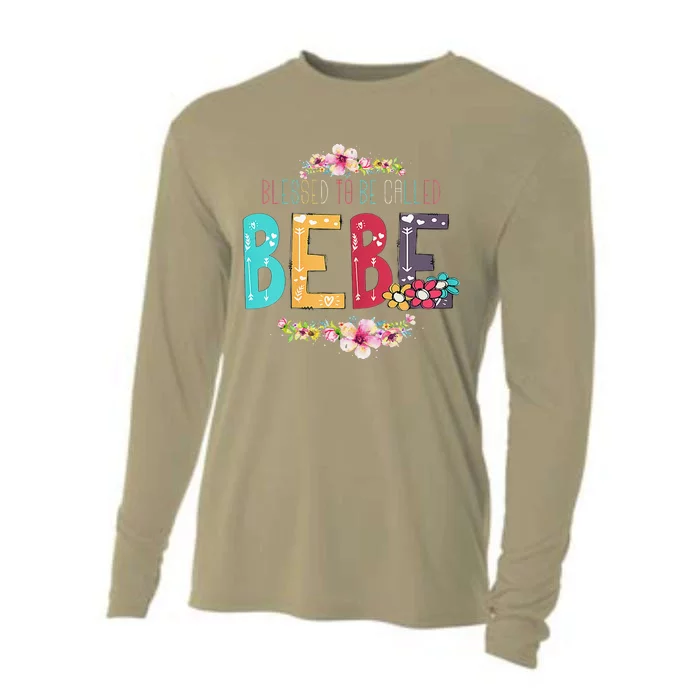 Womens Blessed To Be Called Bebe Bebe To Be Mothers Day Cooling Performance Long Sleeve Crew