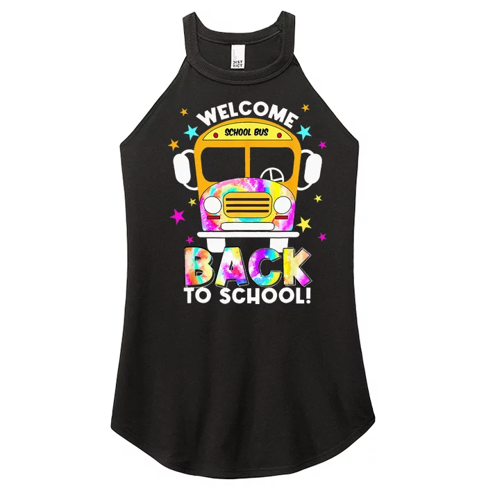 Welcome Back To School For Bus Drivers Transportation Dept Women’s Perfect Tri Rocker Tank