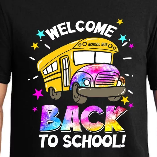 Welcome Back To School Funny School Bus Driver Pajama Set