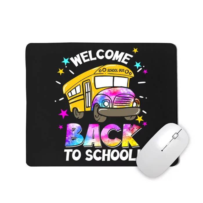 Welcome Back To School Funny School Bus Driver Mousepad