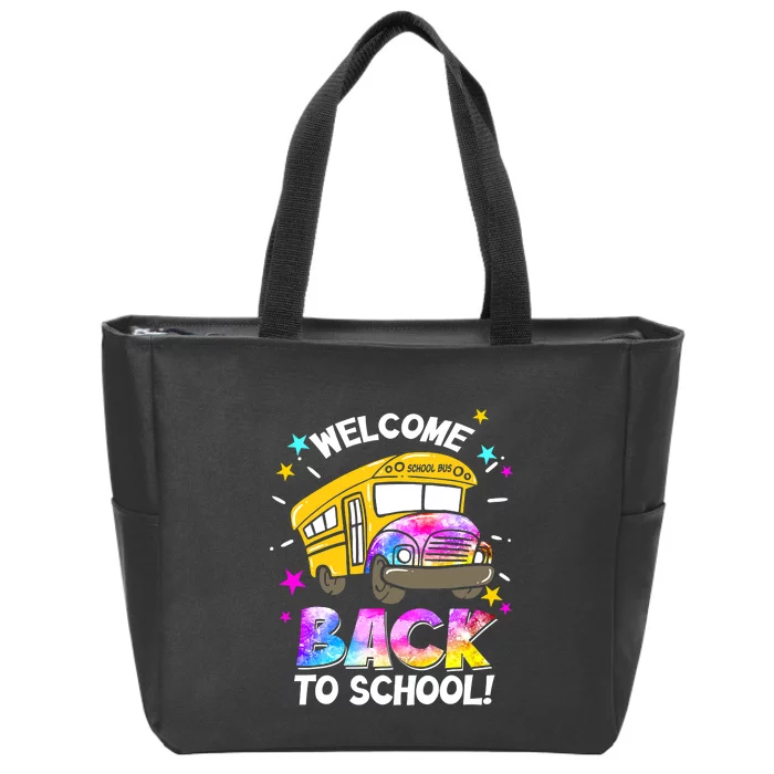 Welcome Back To School Funny School Bus Driver Zip Tote Bag