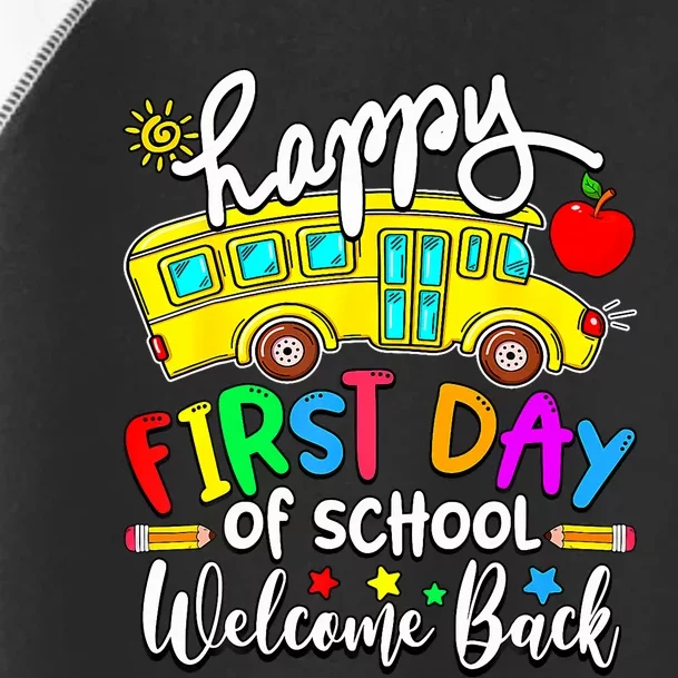 Welcome Back To School Happy First Day Teacher Bus Driver Toddler Fine Jersey T-Shirt