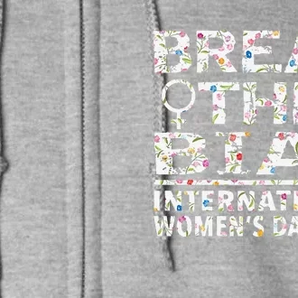 Womens Break The Bias International Women's Day Full Zip Hoodie