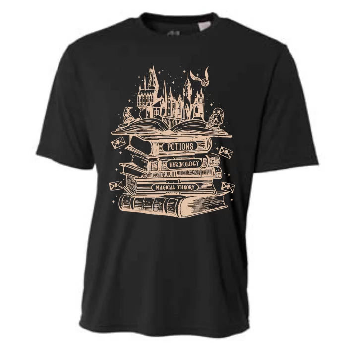 Wizard Bookshop Twosided Wizard Castle Book Cooling Performance Crew T-Shirt