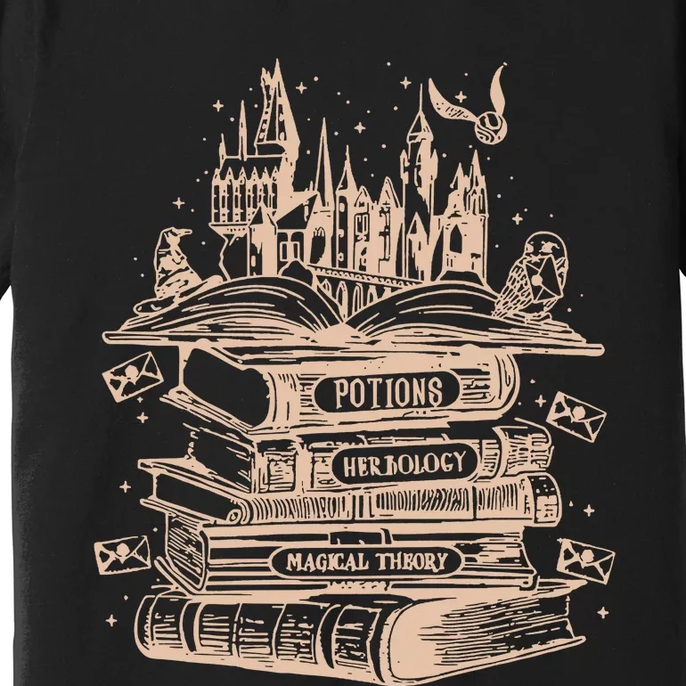 Wizard Bookshop Twosided Wizard Castle Book Premium T-Shirt