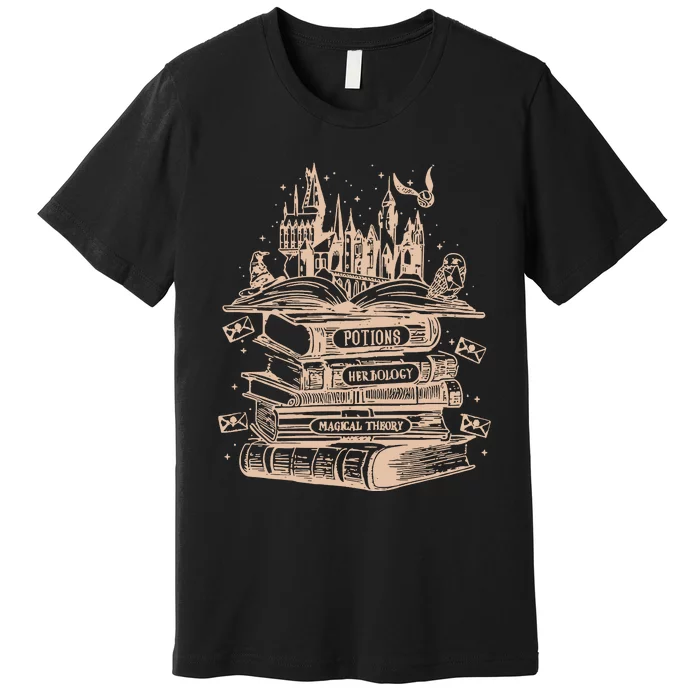 Wizard Bookshop Twosided Wizard Castle Book Premium T-Shirt