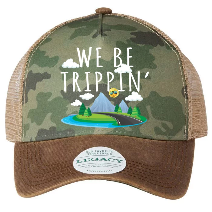 We Be Trippin Funny And Sarcastic Traveling Road Trip Legacy Tie Dye Trucker Hat