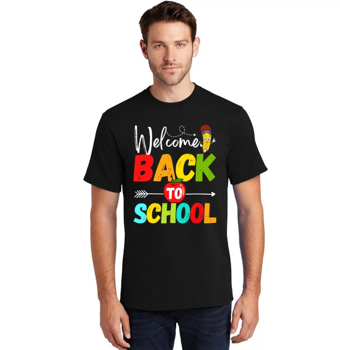 Welcome Back to School 2022 Cute Teachers Students First Day Tall T-Shirt