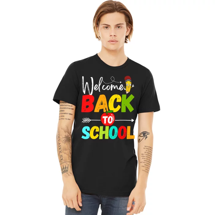 Welcome Back to School 2022 Cute Teachers Students First Day Premium T-Shirt