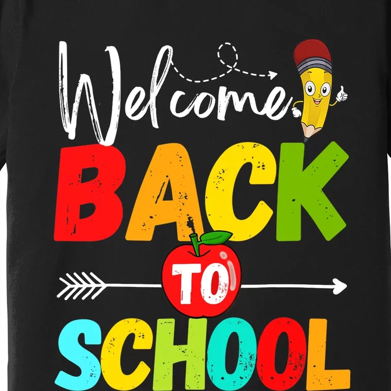 Welcome Back to School 2022 Cute Teachers Students First Day Premium T-Shirt