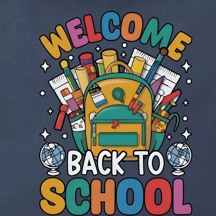 Welcome Back To School Zip Tote Bag