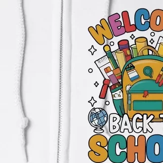 Welcome Back To School Full Zip Hoodie