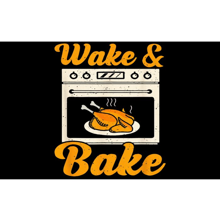 Wake Bake Turkey Feast Meal Dinner Chef Funny Thanksgiving Bumper Sticker