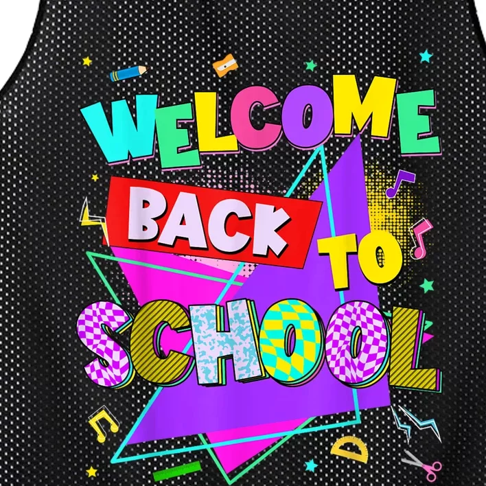 Welcome Back To School Back To School Teachers Mesh Reversible Basketball Jersey Tank