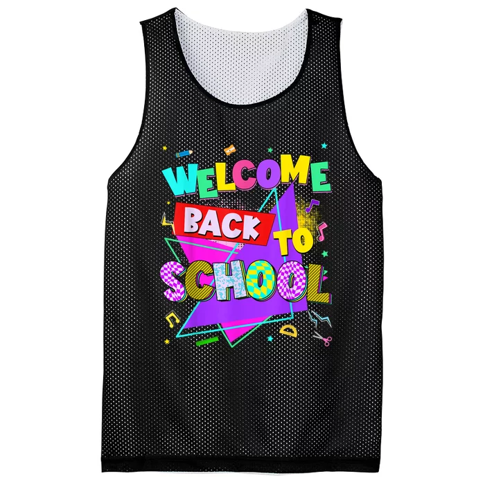 Welcome Back To School Back To School Teachers Mesh Reversible Basketball Jersey Tank