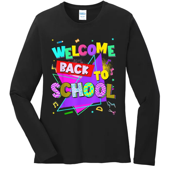 Welcome Back To School Back To School Teachers Ladies Long Sleeve Shirt