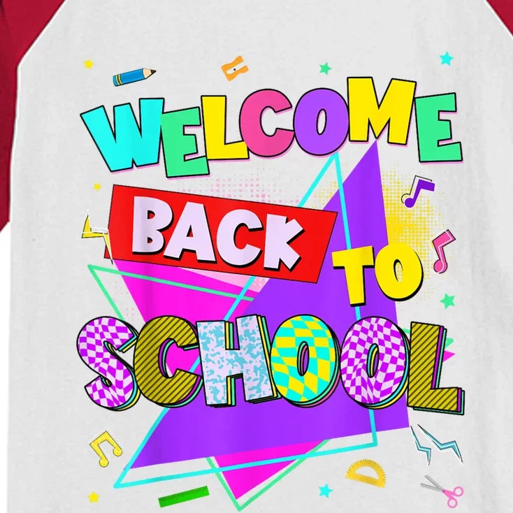 Welcome Back To School Back To School Teachers Kids Colorblock Raglan Jersey