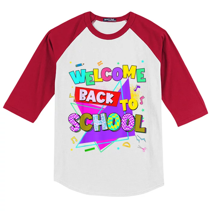 Welcome Back To School Back To School Teachers Kids Colorblock Raglan Jersey