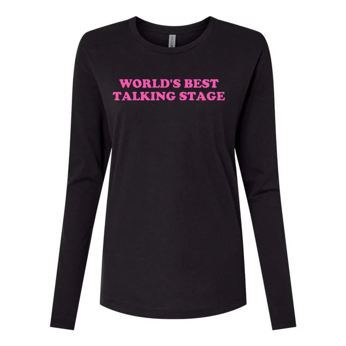 WorldS Best Talking Stage Apparel Womens Cotton Relaxed Long Sleeve T-Shirt