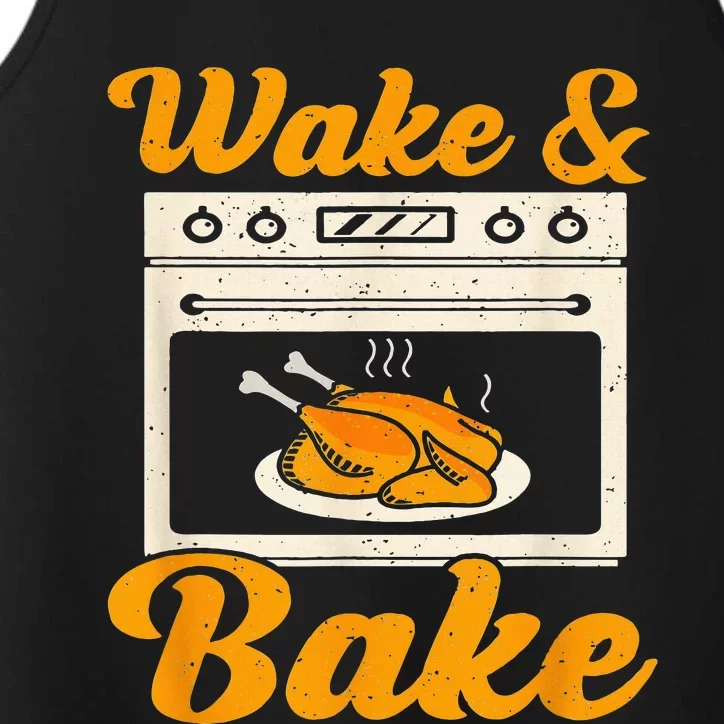 Wake Bake Turkey Feast Meal Dinner Chef Performance Tank