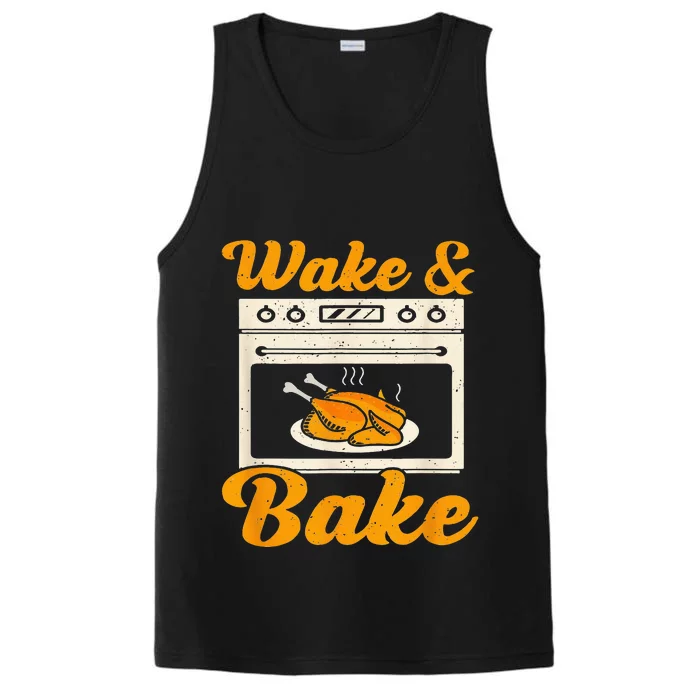 Wake Bake Turkey Feast Meal Dinner Chef Performance Tank