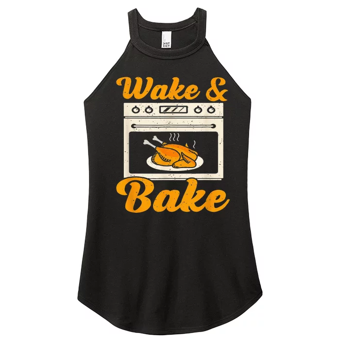 Wake Bake Turkey Feast Meal Dinner Chef Women’s Perfect Tri Rocker Tank