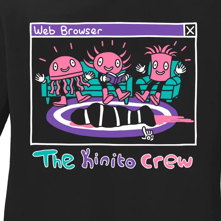 Web Browser The Kinito Crew Ladies Long Sleeve Shirt