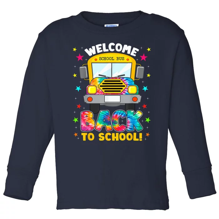 Welcome Back To School Funny Outfit School Bus Driver Toddler Long Sleeve Shirt