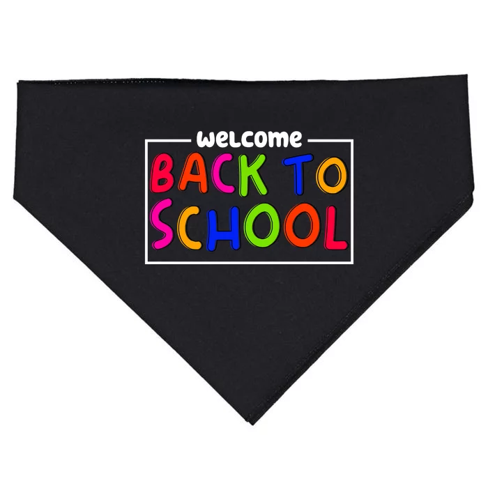 Welcome Back To School USA-Made Doggie Bandana