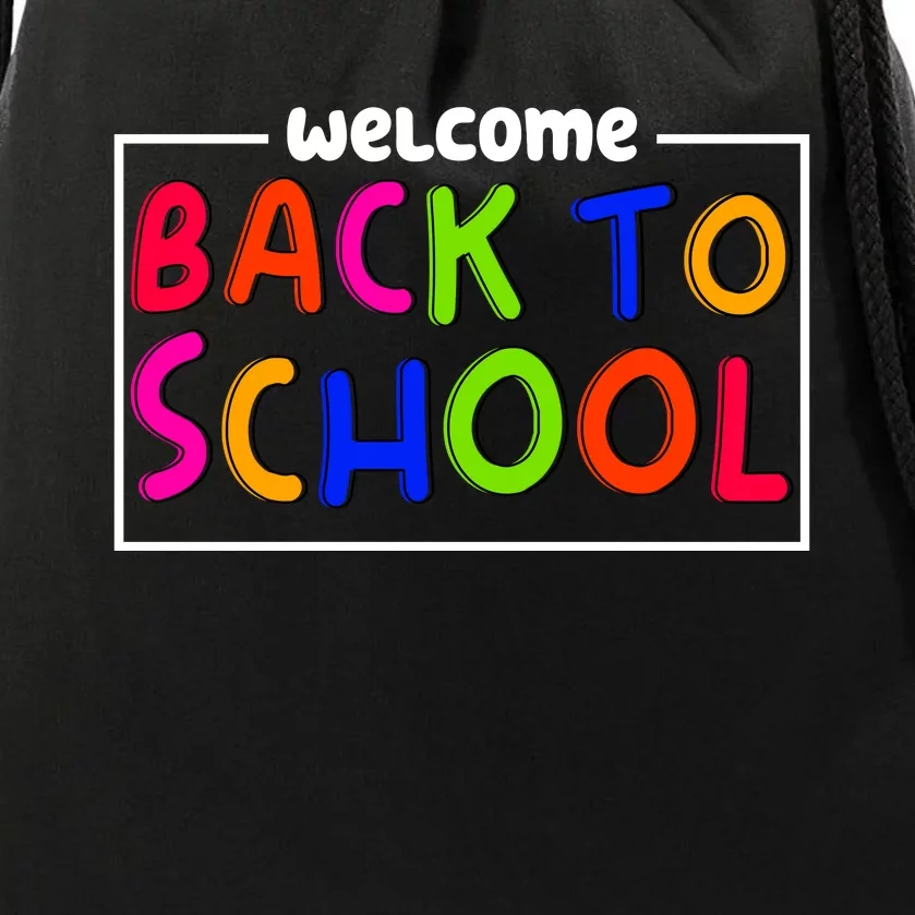 Welcome Back To School Drawstring Bag