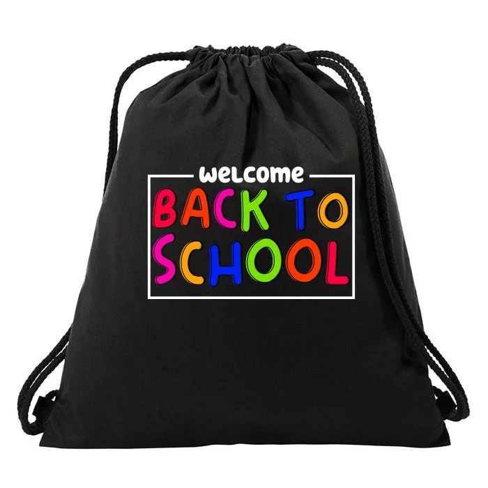 Welcome Back To School Drawstring Bag