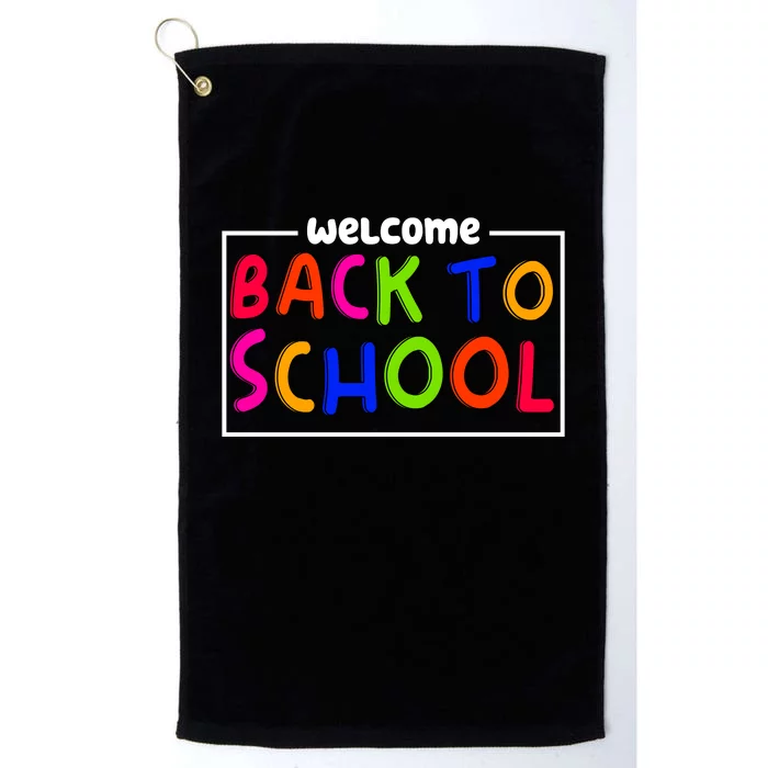 Welcome Back To School Platinum Collection Golf Towel